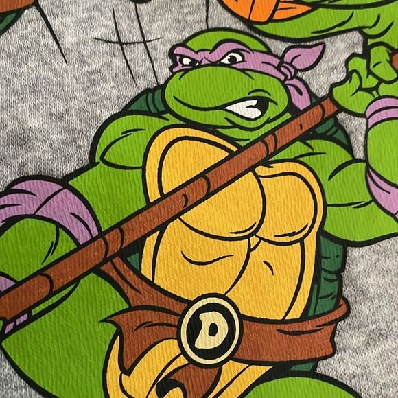 Nickelodeon Teenage Mutant Ninja Turtles Gray Hoodie Sweatshirt Adult Size 2XL - Picture 12 of 13